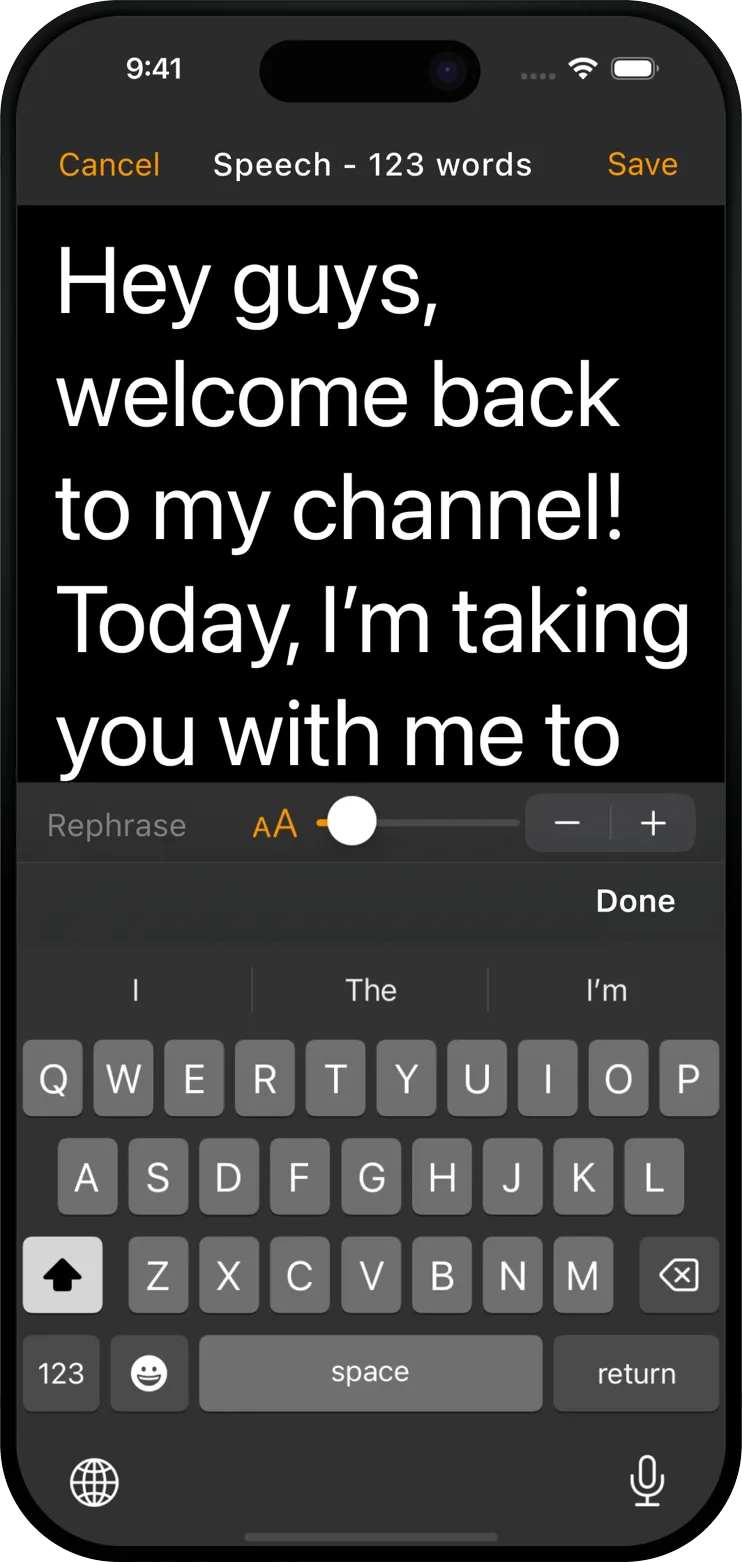 Teleprompter.com app screen 3